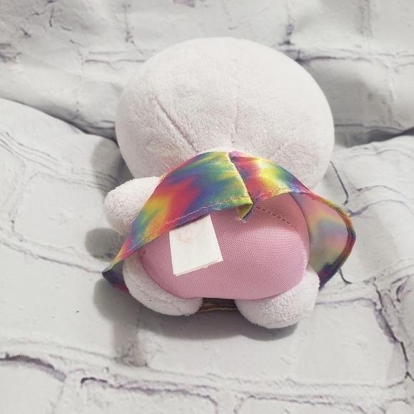 TY Sanrio Hello Kitty 6" Beanbag Plush Rainbow Tie Dye Dress Bow - Picture 4 of 8